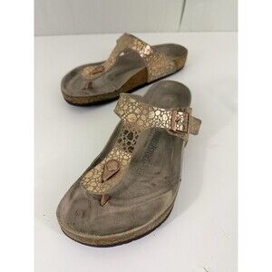 Birkenstock Gizeh Shiny Snake Print Python Sandals Slides EU 41 US 10-10.5